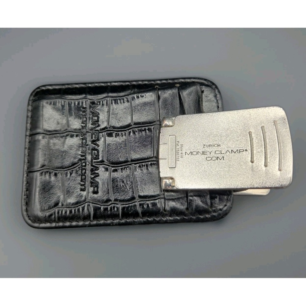 Zurich Silver MoneyClamp and Leather Wallet with RFID blocking technology